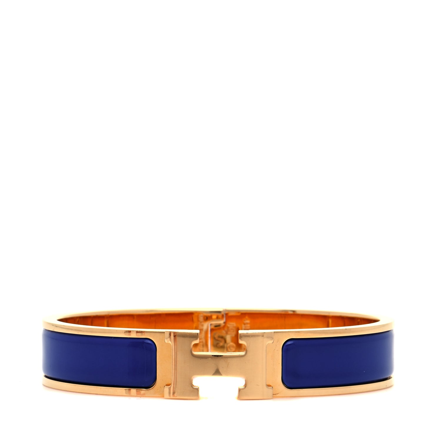 Narrow Enamel Clic Clac H Bracelet PM Bleu Royal