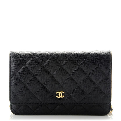 Chanel Caviar Quilted Wallet On Chain WOC Black 1 of 8
