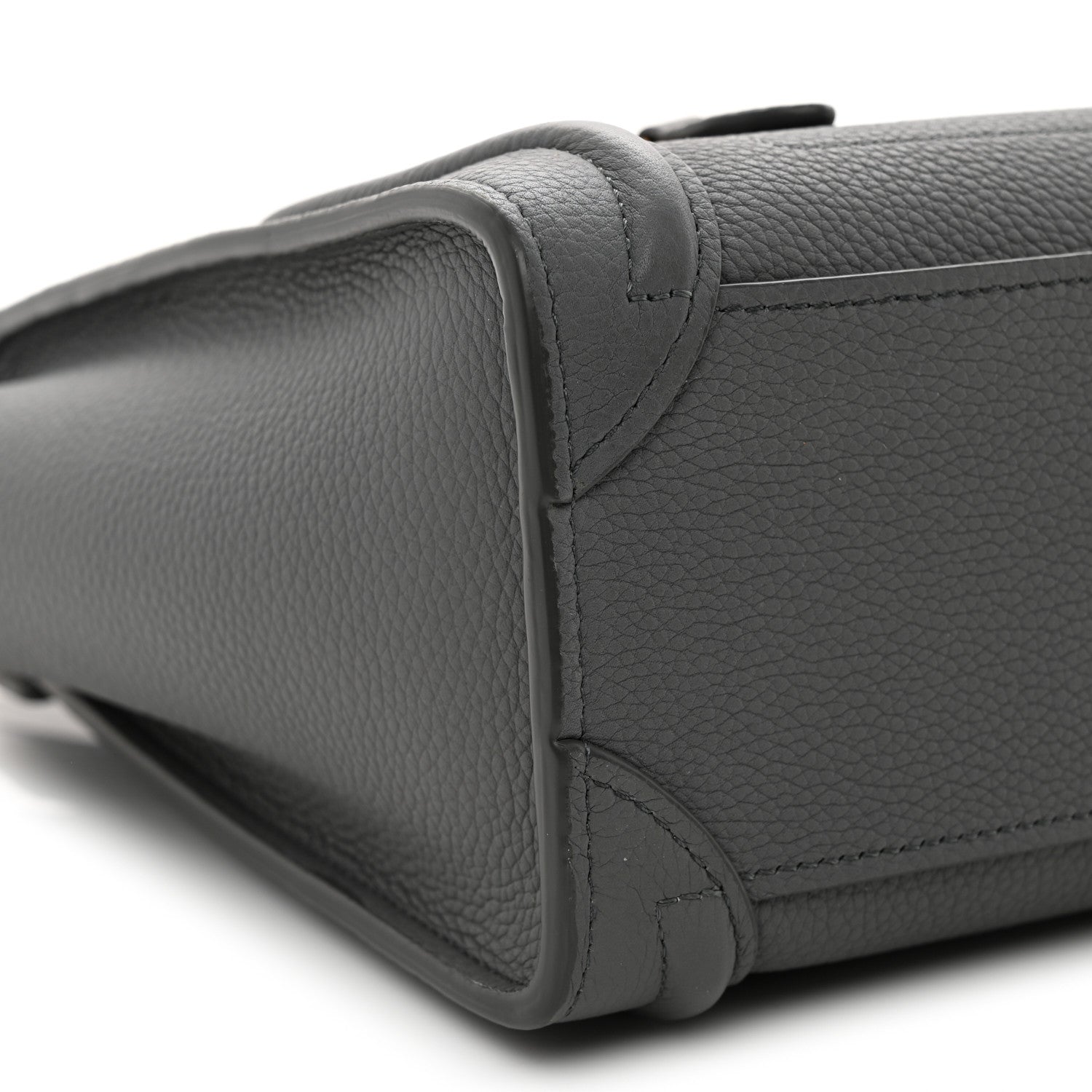 Celine Drummed Calfskin Nano Luggage  Kohl 9 of 10