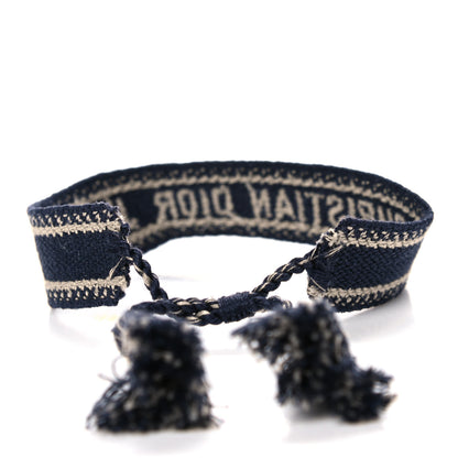 Christian Dior Woven Cotton J'Adior Friendship Bracelet Navy 3 of 4