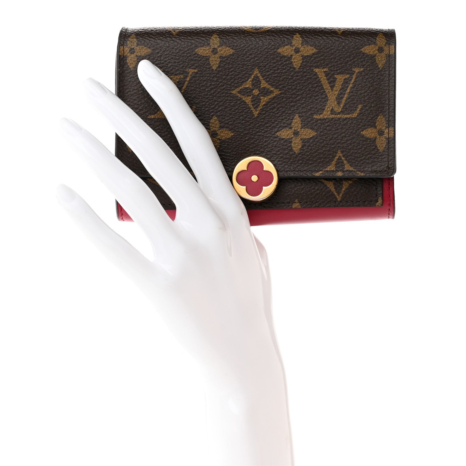 Louis Vuitton Monogram Flore Compact Wallet Fuchsia 2 of 10