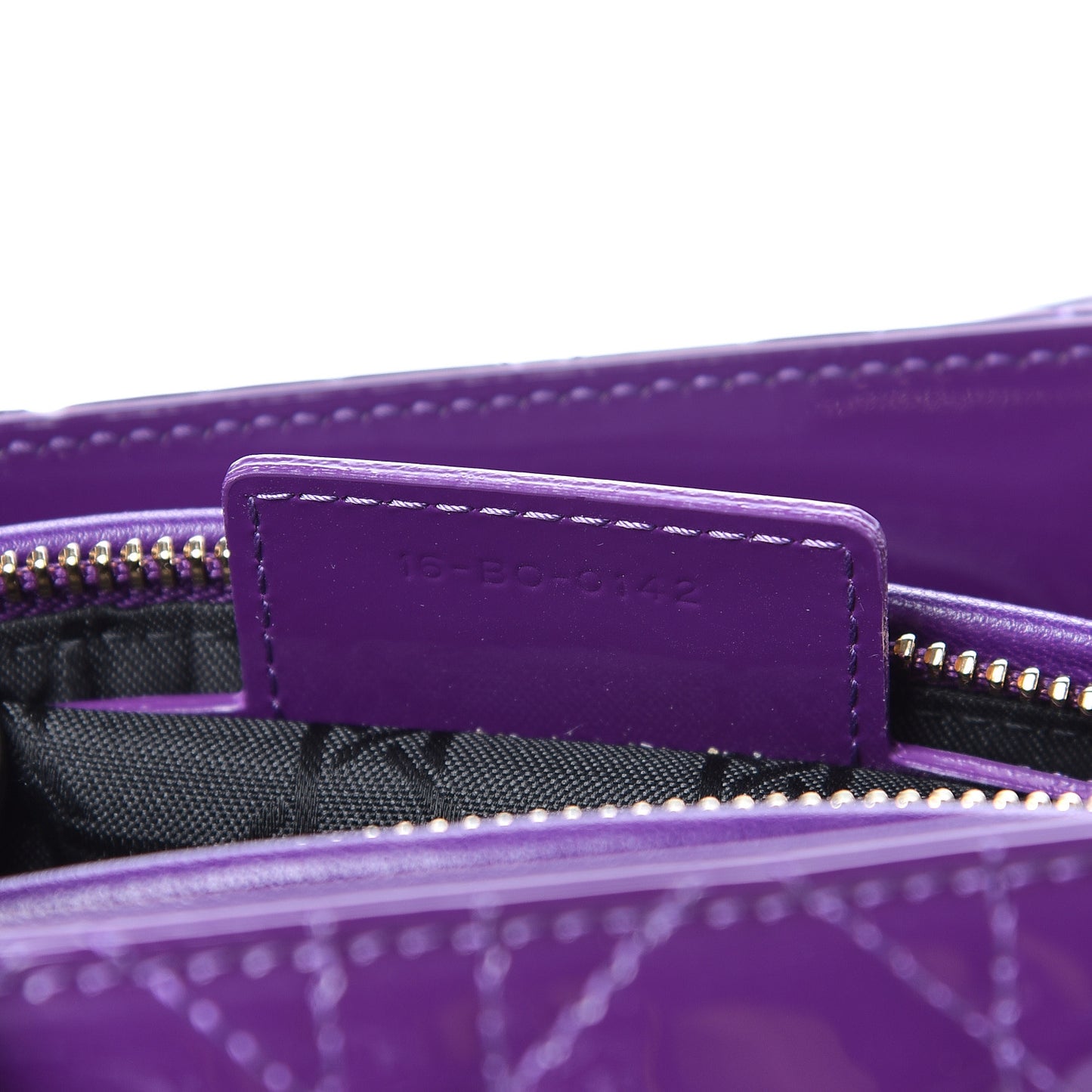 Patent Cannage Medium Lady Dior Purple