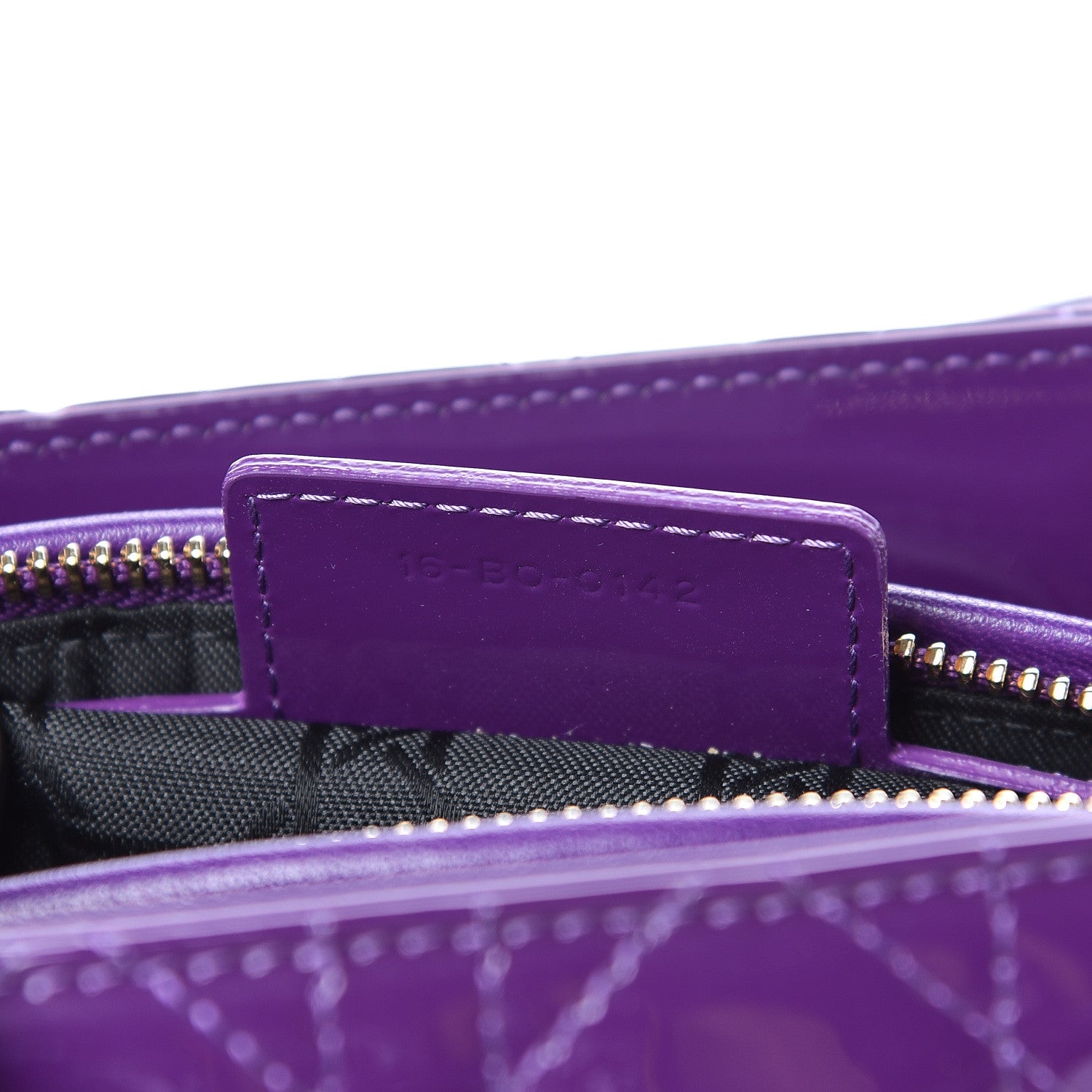 Christian Dior Patent Cannage Medium Lady Dior Purple 7 of 10