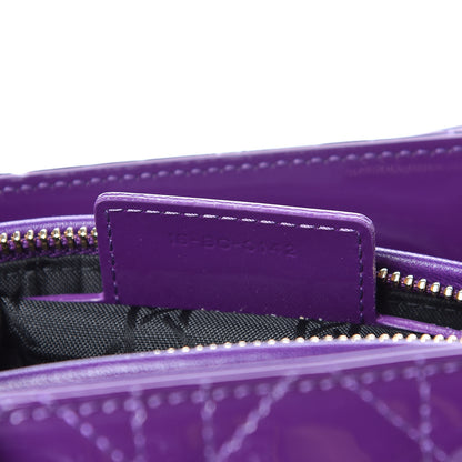 Christian Dior Patent Cannage Medium Lady Dior Purple 7 of 10