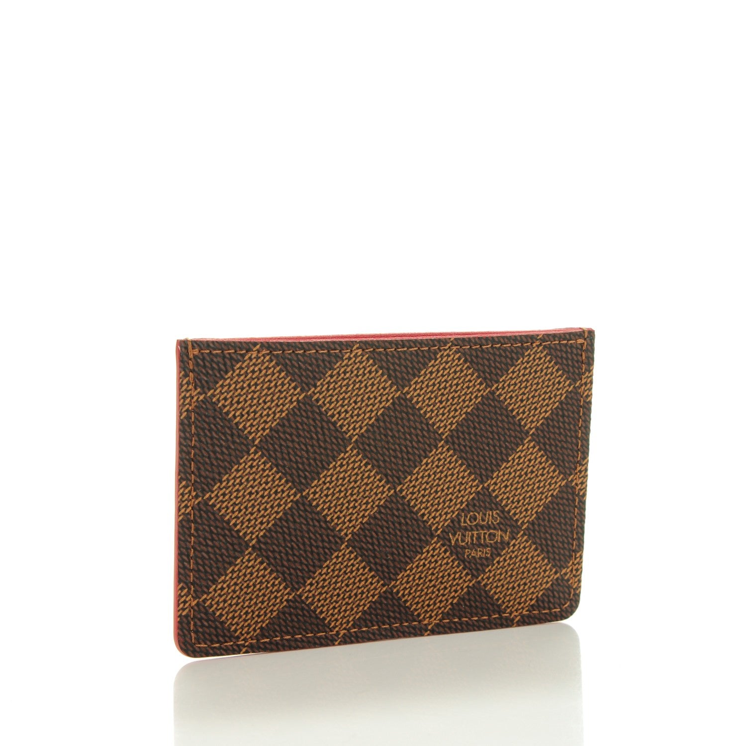 Louis Vuitton Damier Ebene Caissa Card Holder Cherry 3 of 6