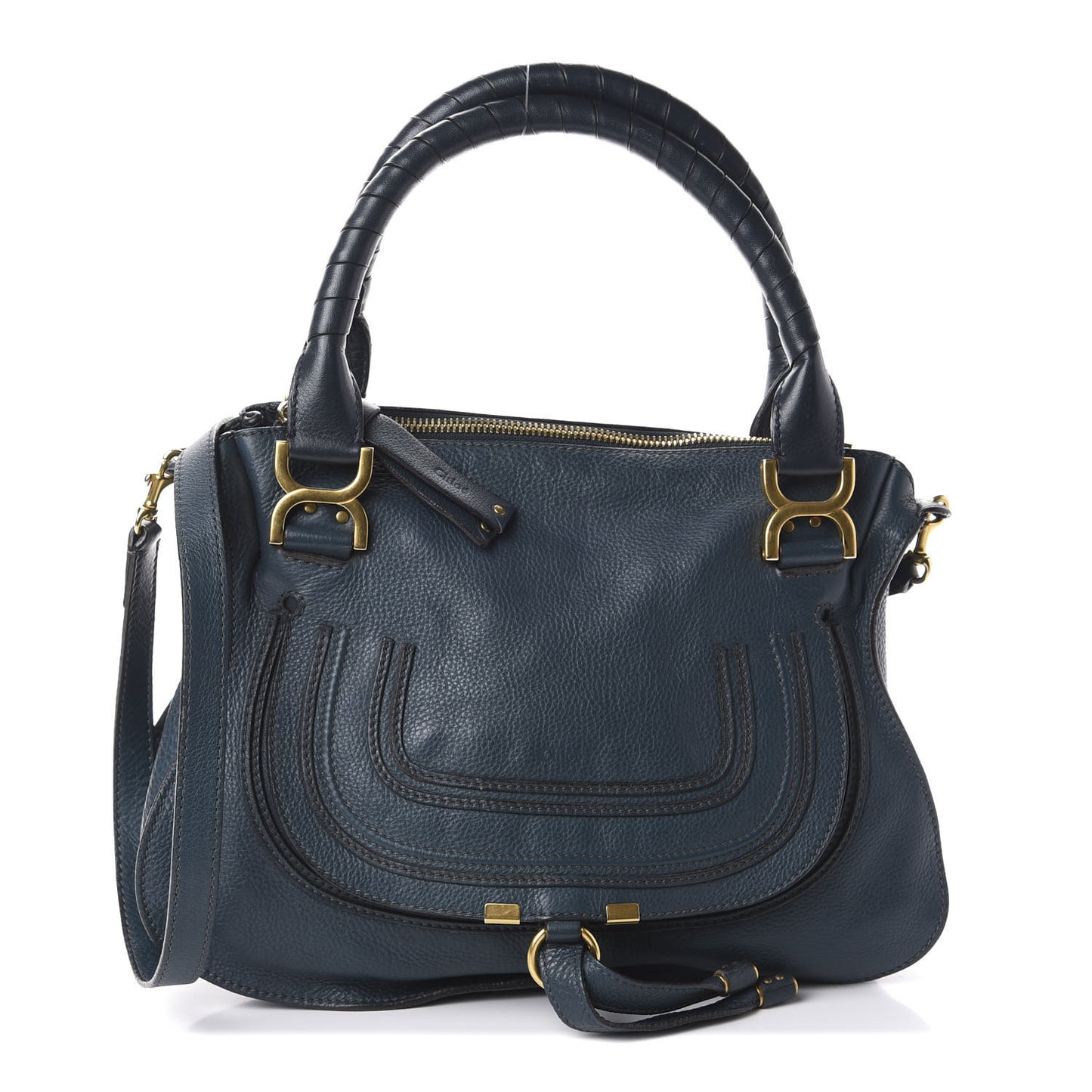 Calfskin Medium Marcie Satchel Blue
