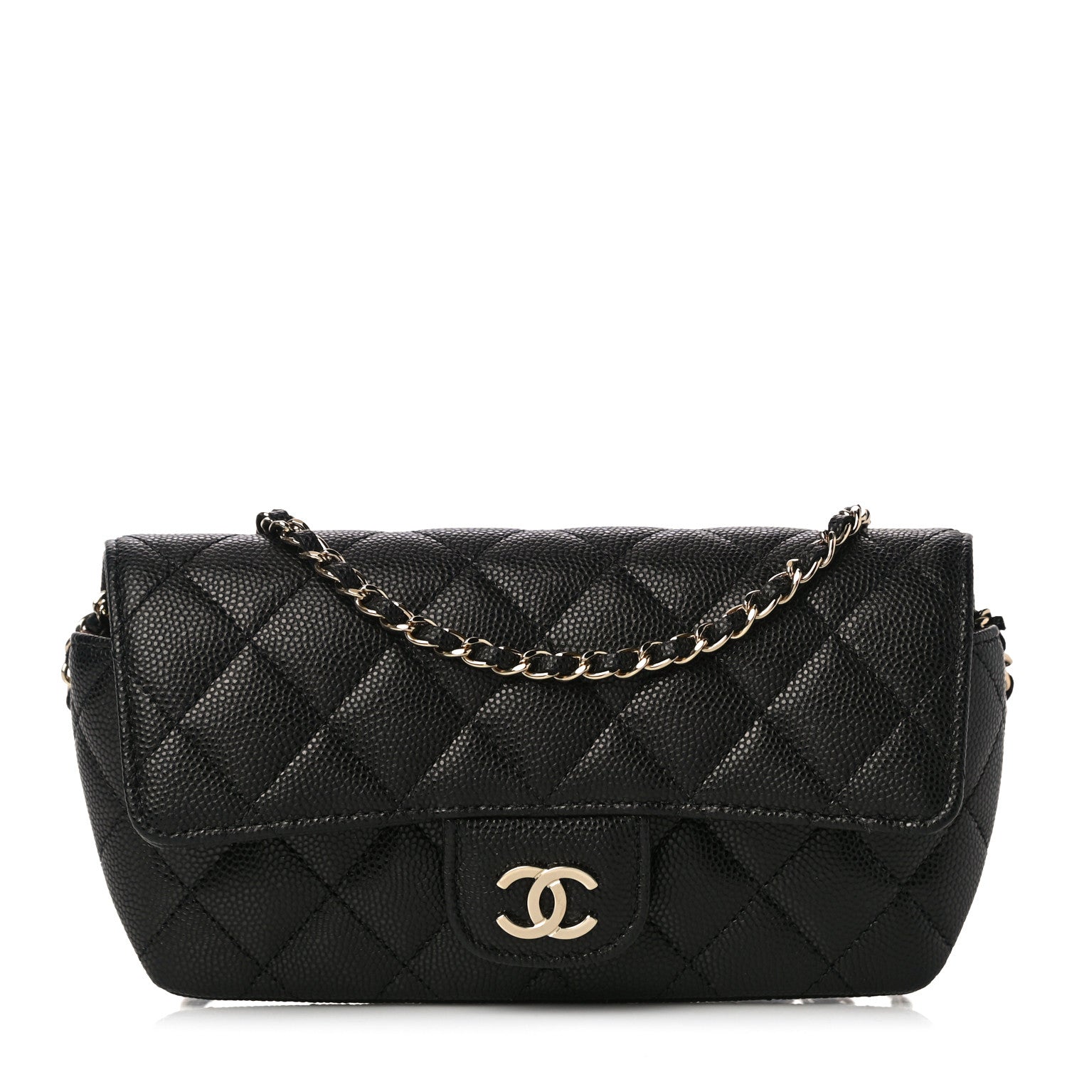 Chanel Caviar Quilted Glasses Case With Chain Black 1 of 12