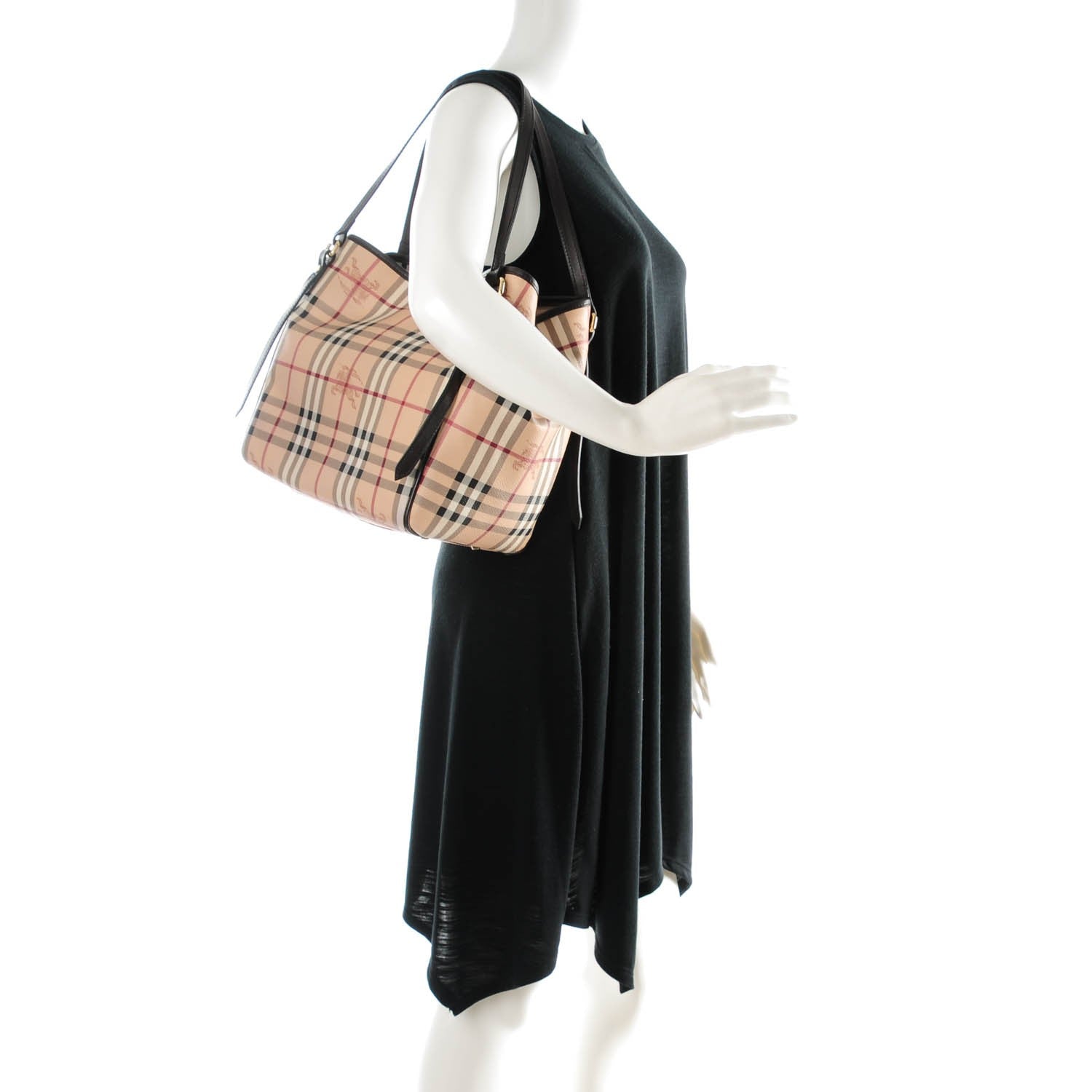 Burberry Haymarket Check Small Canterbury Tote Chocolate 2 of 7