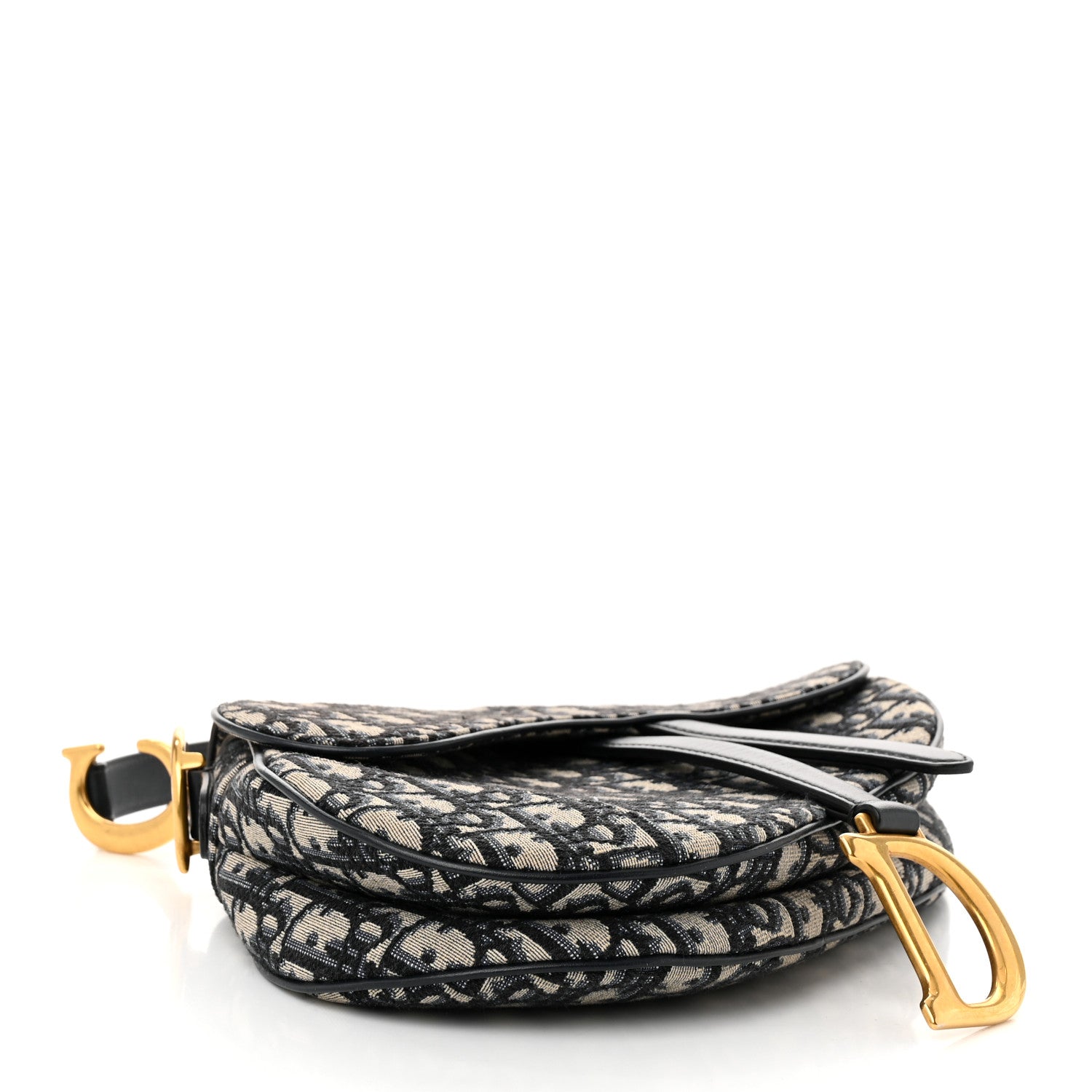 Christian Dior Oblique Saddle Bag Blue 4 of 10