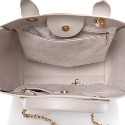 Chanel Caviar Small Studded Deauville Tote Ivory 5 of 10