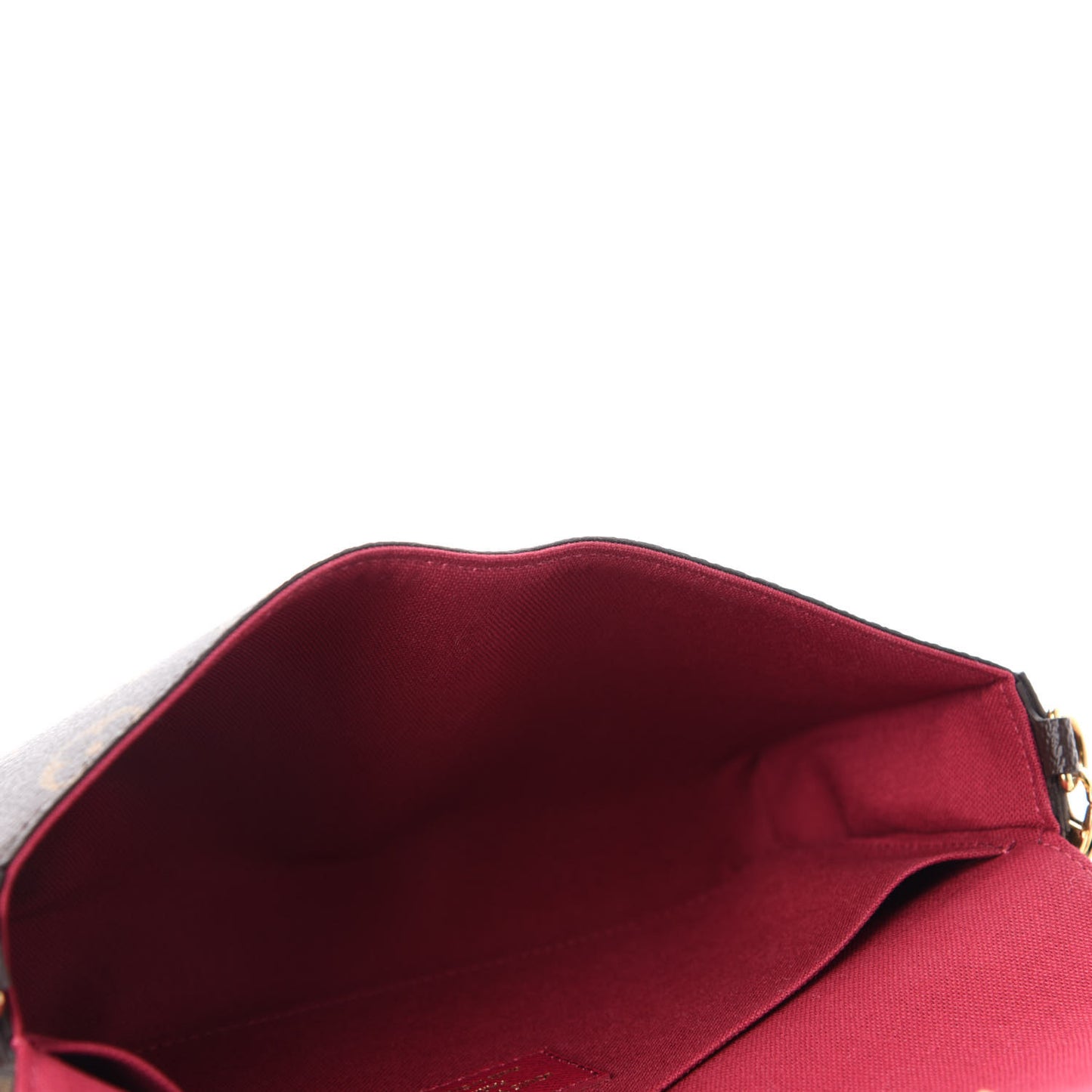 Monogram Pochette Felicie Chain Wallet Fuchsia