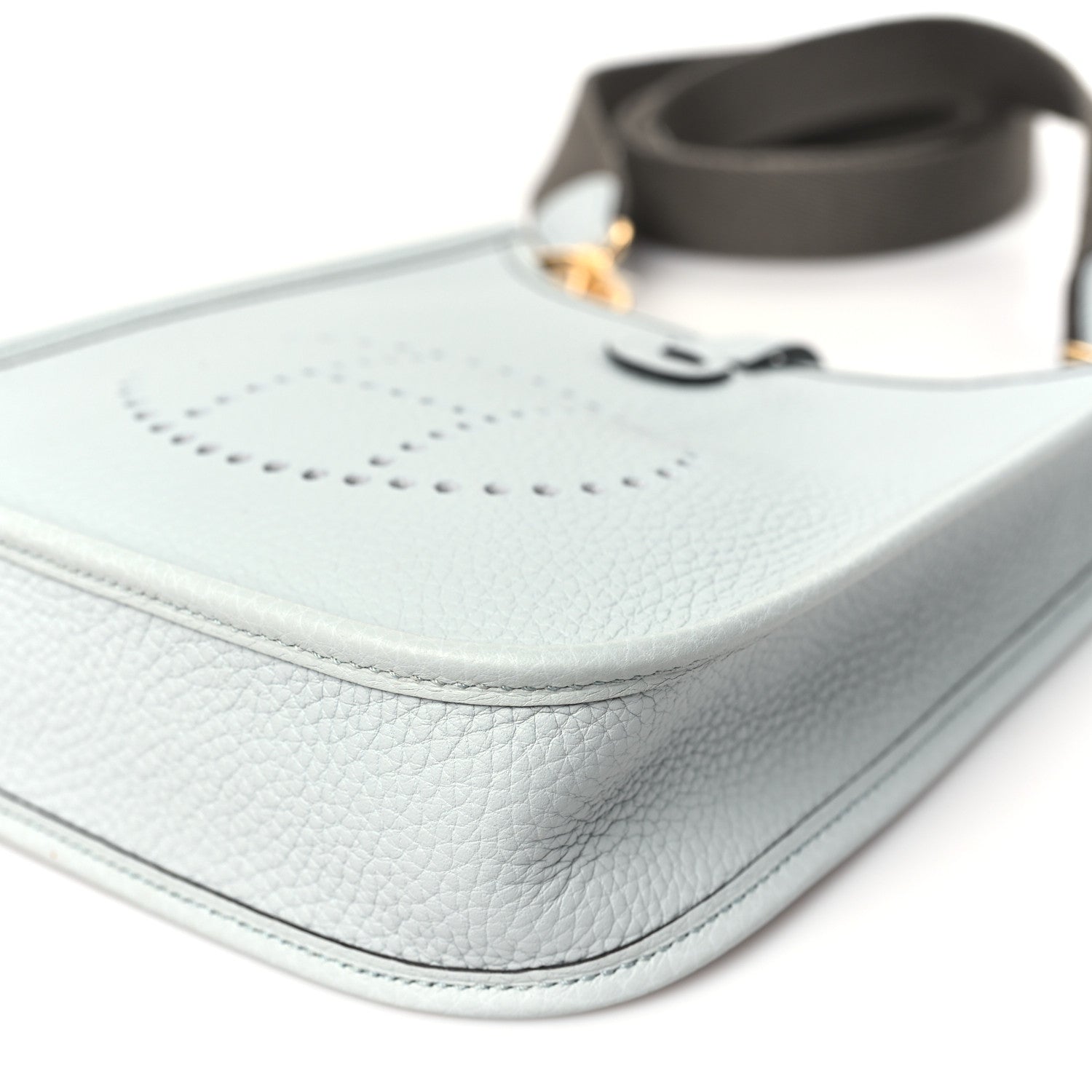Hermes Taurillon Clemence Amazone Evelyne TPM Bleu Pale Etain 10 of 11