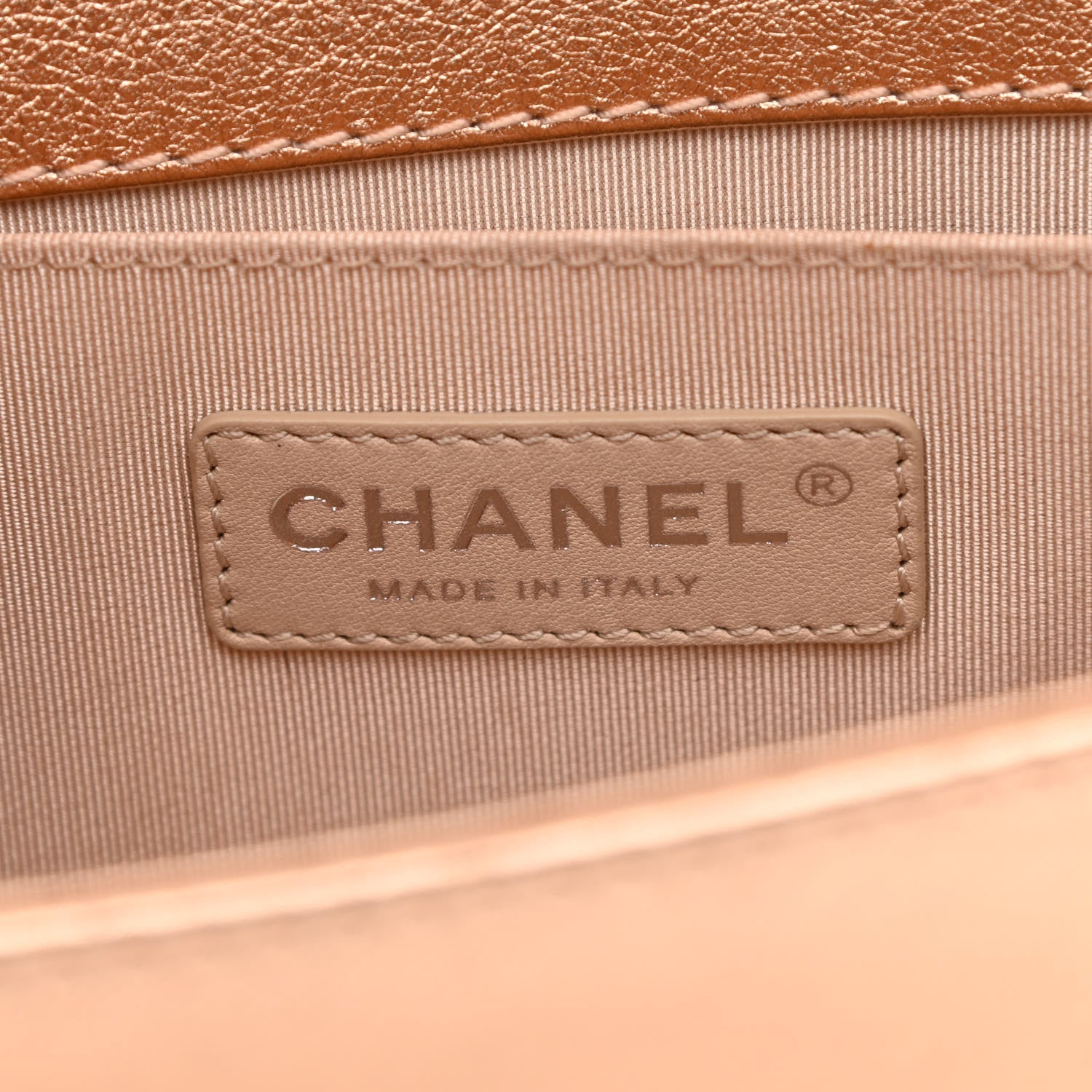 Chanel Metallic Calfskin Perforated Small Boy Flap Gold 6 of 12