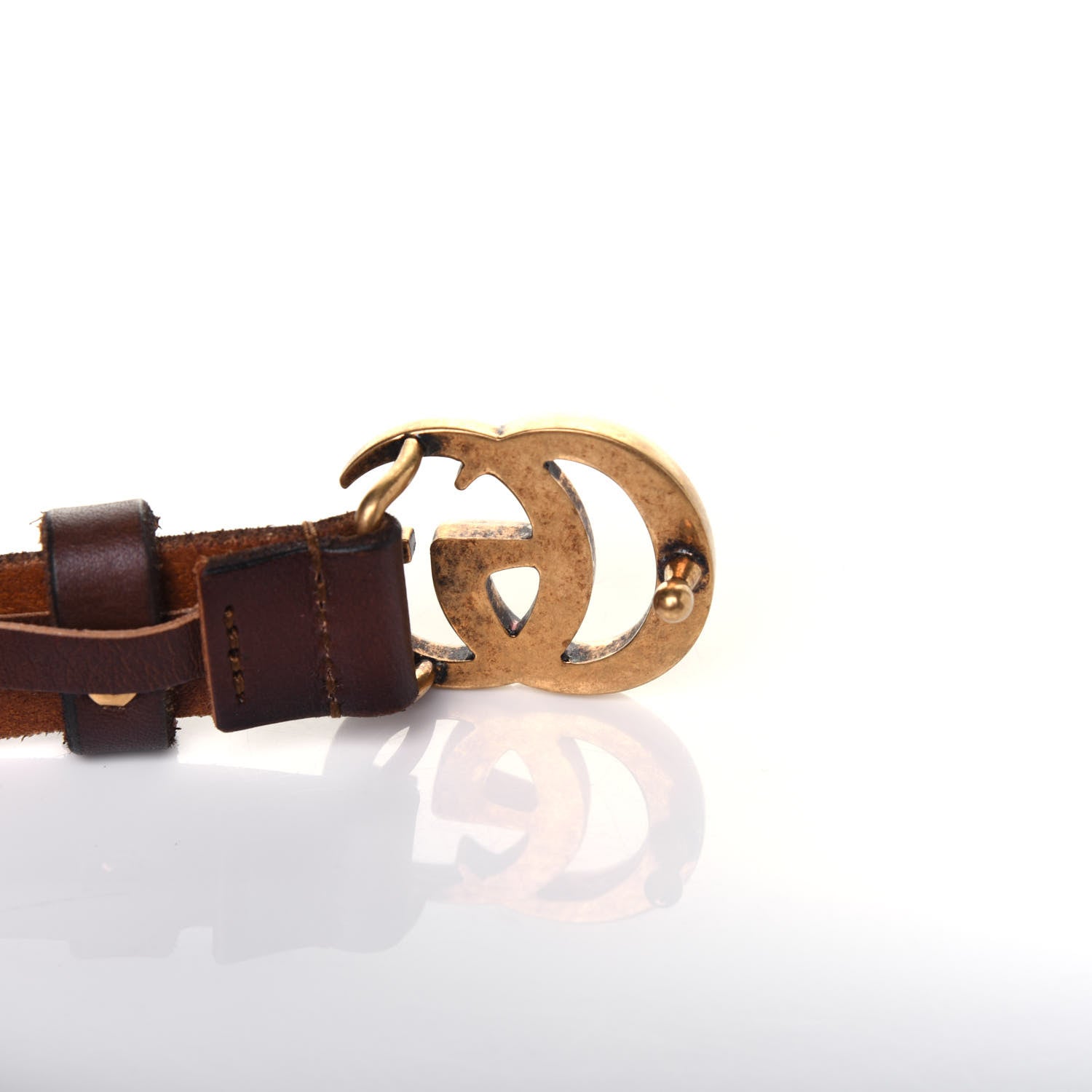 Gucci Faded Calfskin Double G 20mm Belt 70 28 Cuir 4 of 8