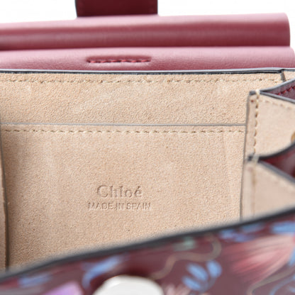 Chloe Calfskin Floral Print Mini Faye Bracelet Bag Plum Purple 8 of 10