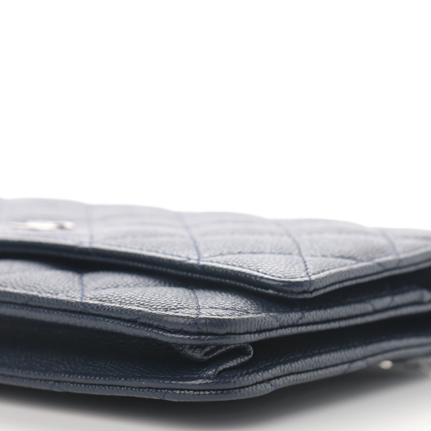 Chanel Caviar Quilted Wallet On Chain WOC Navy Blue 11 of 13