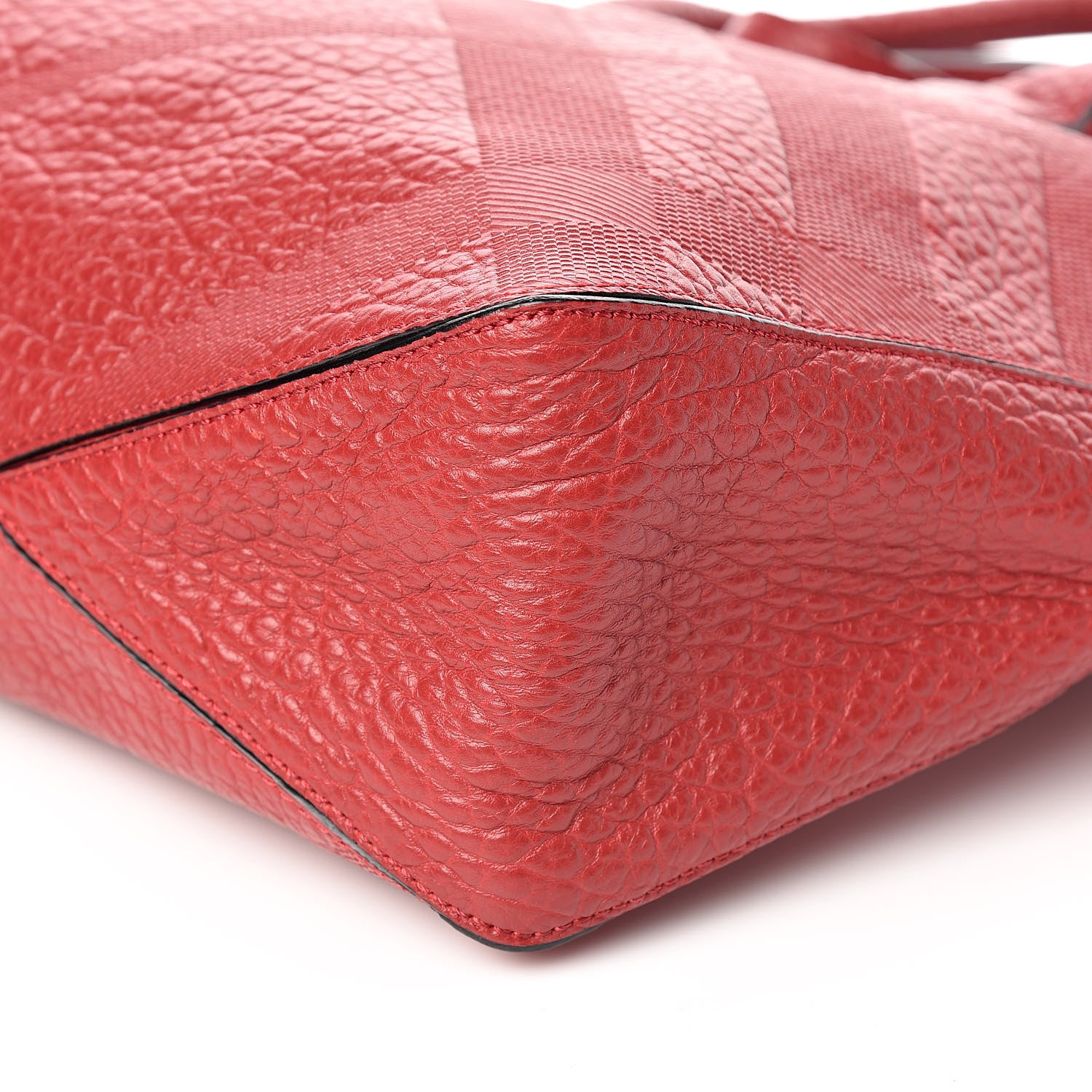 Burberry Heritage Grain Check Embossed Medium Dewsbury Tote Peony Rose 10 of 13
