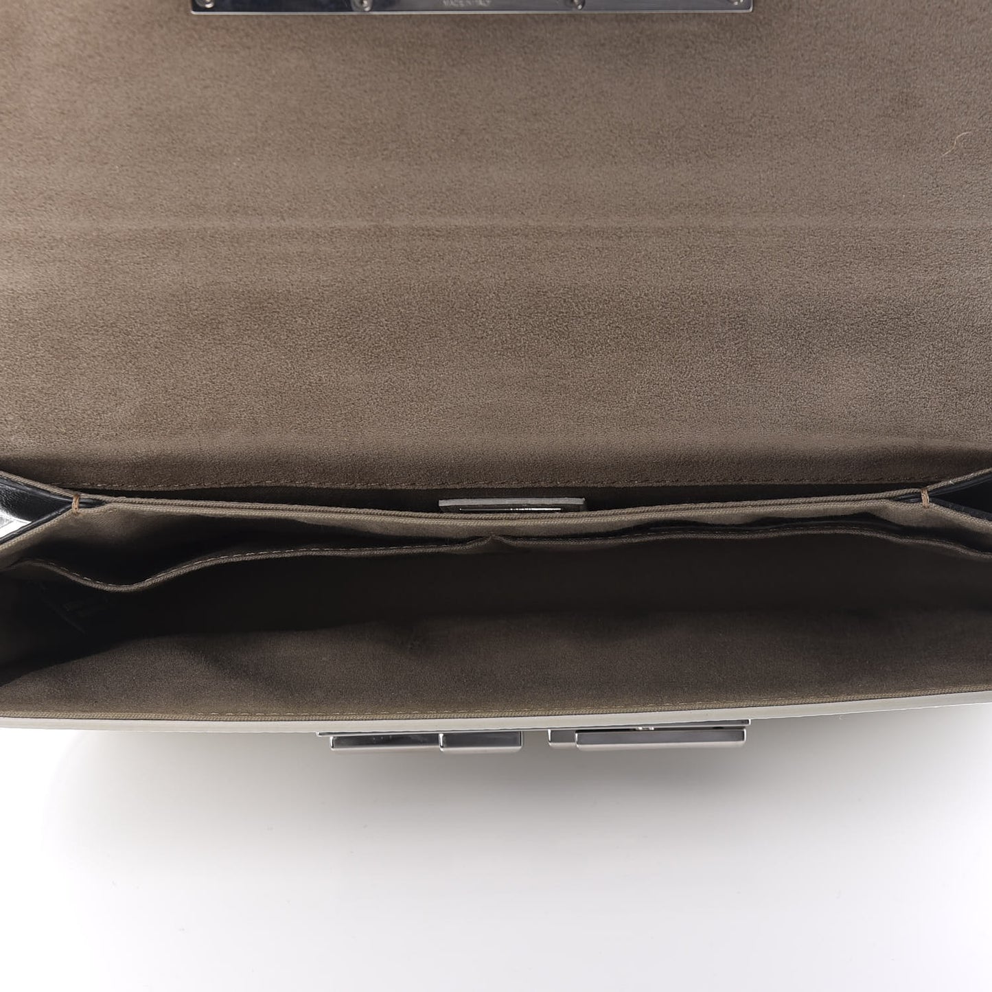 Vitello Dolce Bi-Color 3Baguette Shoulder Bag White Black