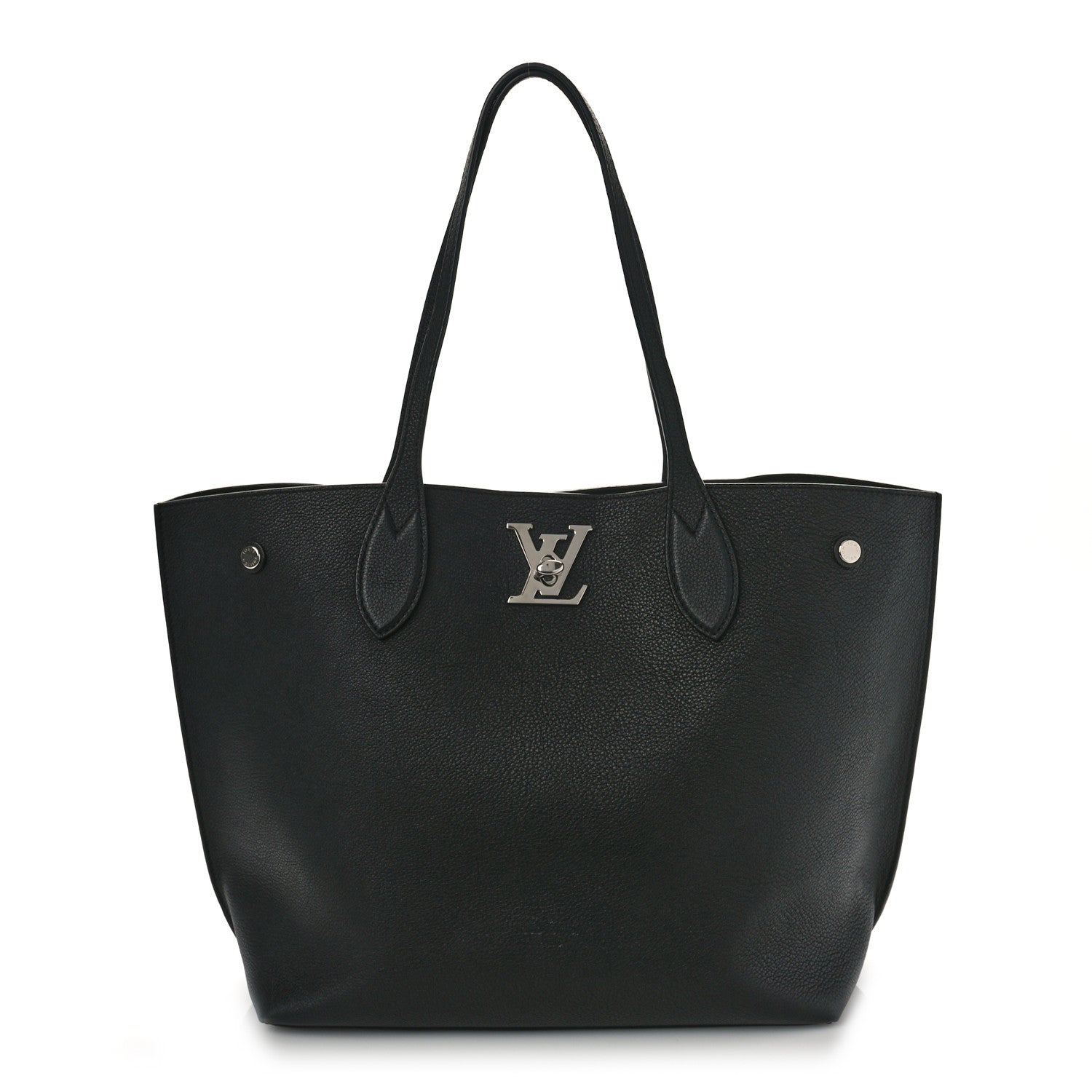 Louis Vuitton Calfskin Lockme Go Tote Black 1 of 8