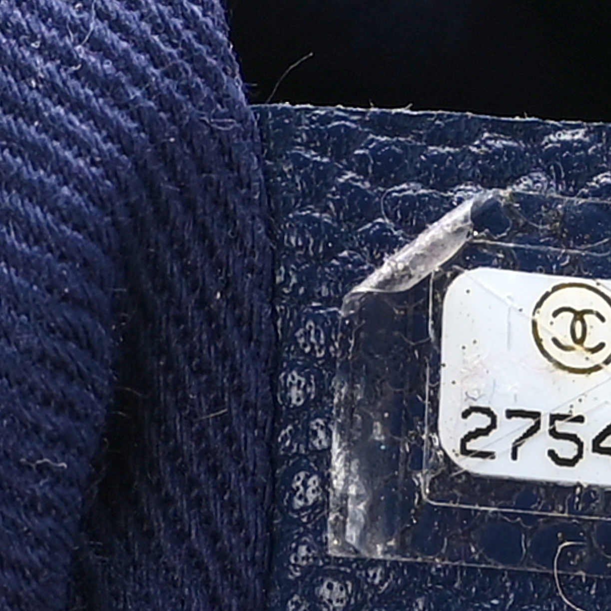Chanel Grained Calfskin Stitched Small Drawstring Bag Navy 7 of 11