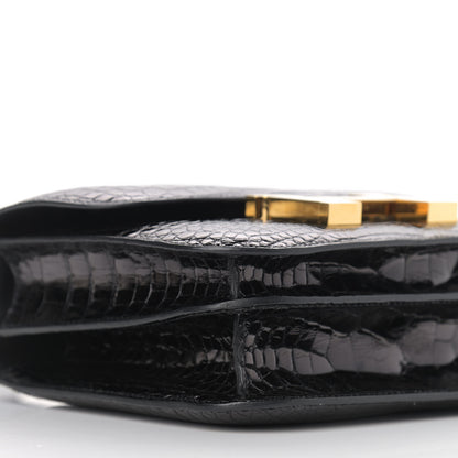 Hermes Shiny Alligator Constance 18 Black 11 of 12