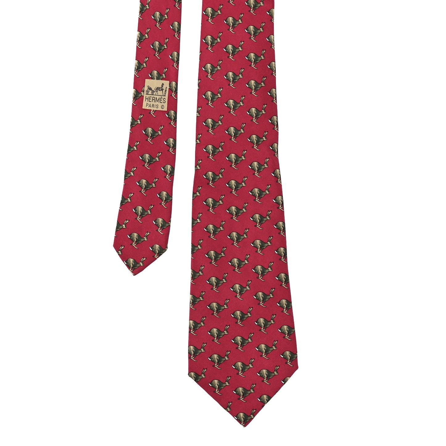 Silk Printed Mens Rabbit Neck Tie