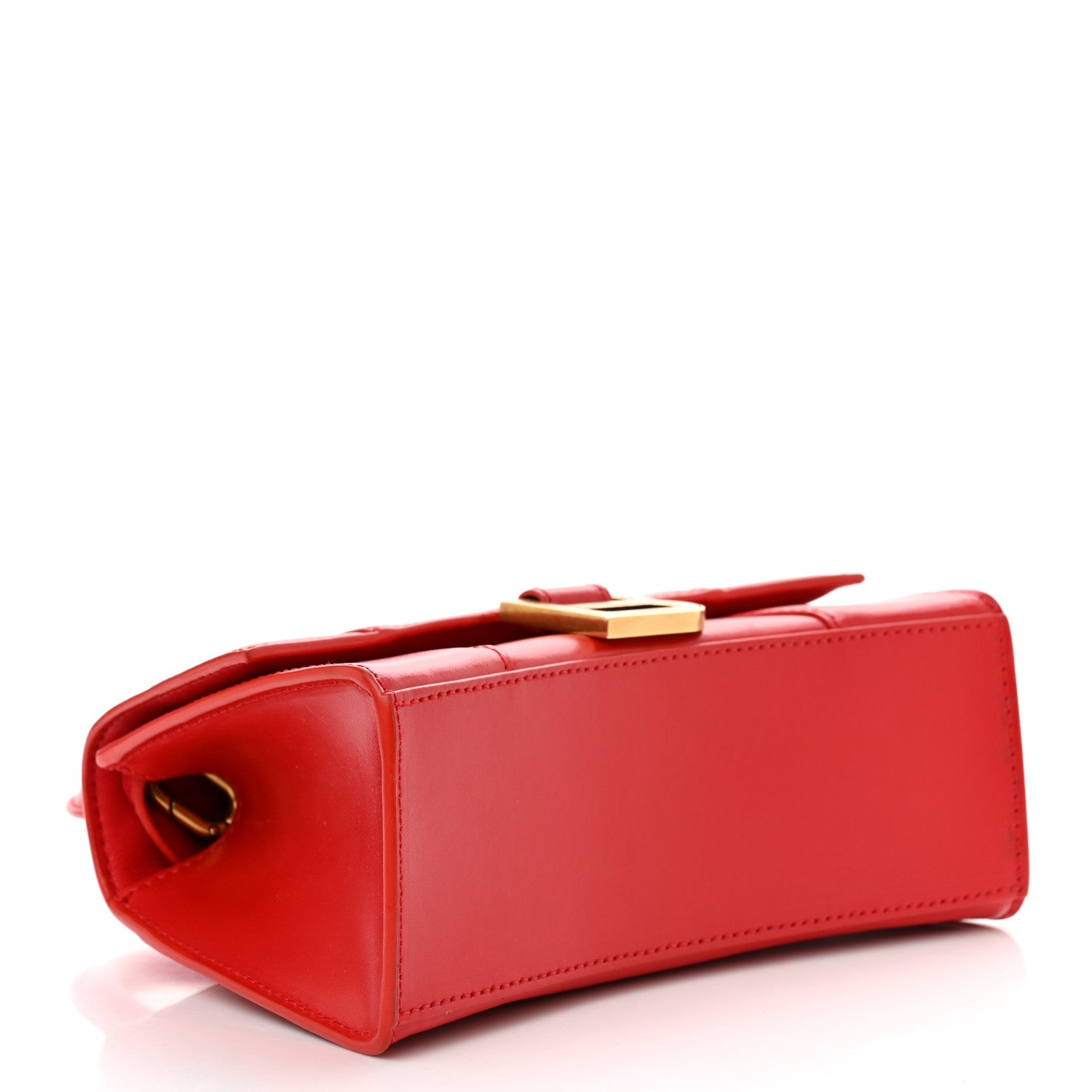Balenciaga Shiny Box Calfskin Hourglass Top Handle Bag XS Bright Red 4 of 11