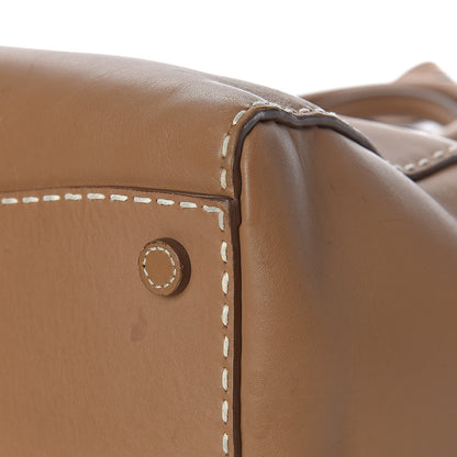 Prada City Calf Small Hand Stitched Galleria Double Zip Tote Caramel 13 of 16