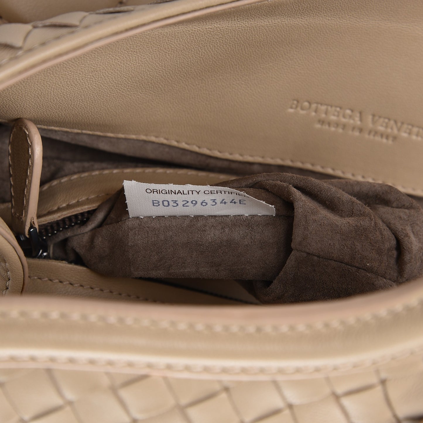 Nappa Intrecciato Rialto Shoulder Bag Mink