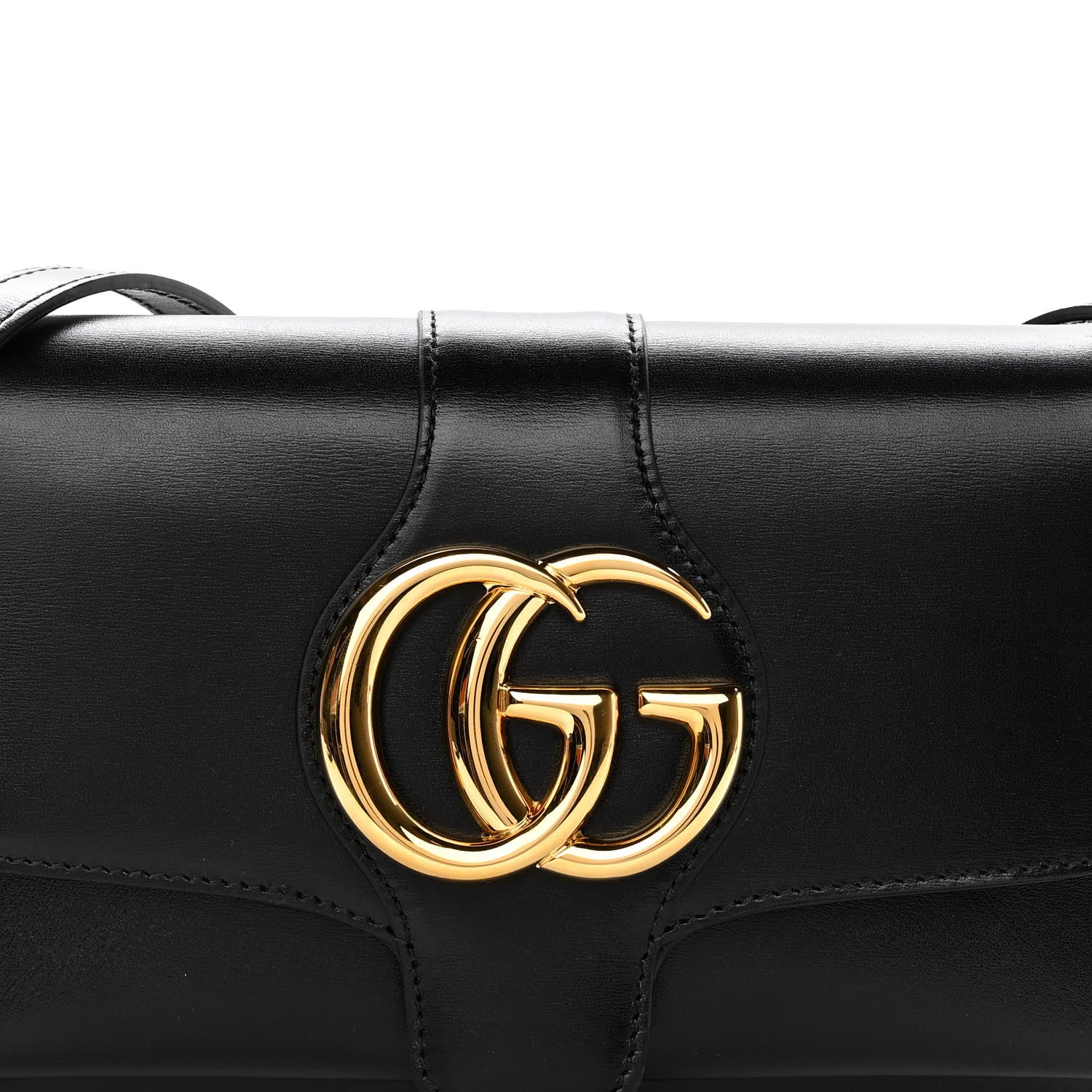 Gucci Vitello Palmellato Lux Small Arli Flap Shoulder Bag Black 8 of 12