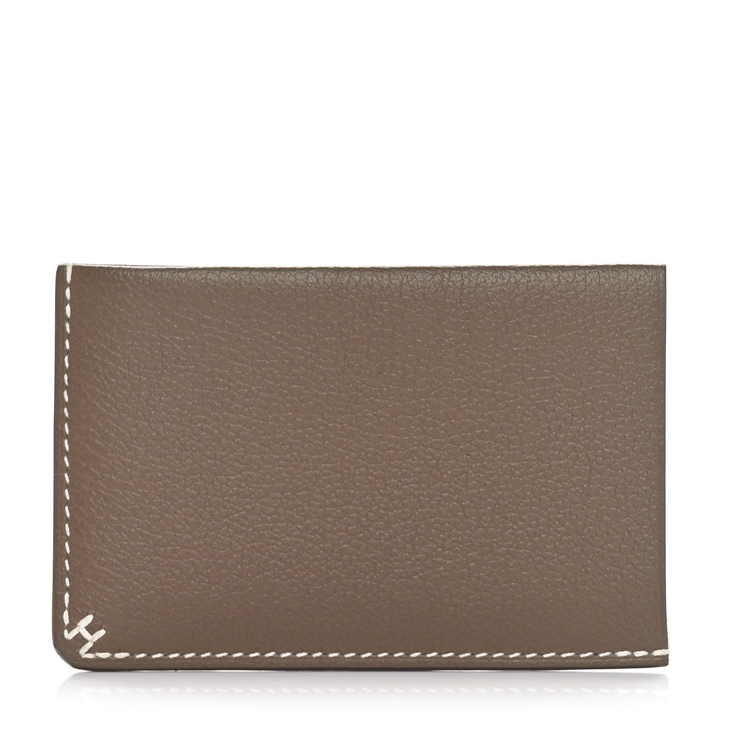 Hermes Evergrain H Sellier Verso Wallet Black Gold Etoupe 1 of 8