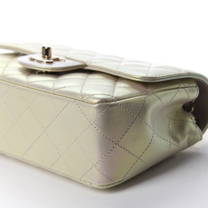 Chanel Iridescent Lambskin Quilted Mini Rectangular Flap Ivory 6 of 10