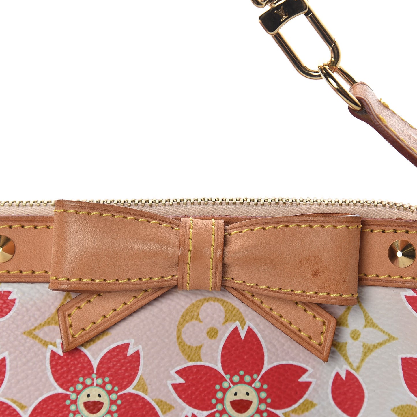 Monogram Cherry Blossom Pochette Accessories Red