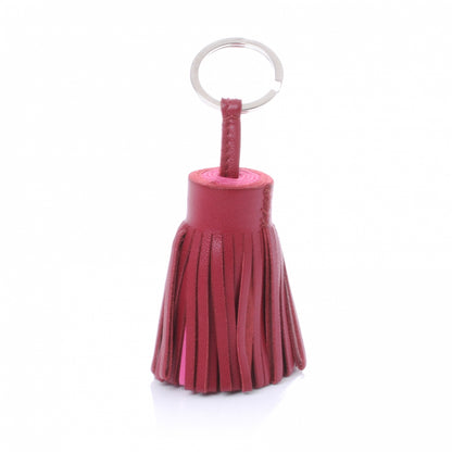 Hermes Lambskin Bi-Color Carmen Tassel Key Holder Tosca and Rose Tyrien 1 of 5