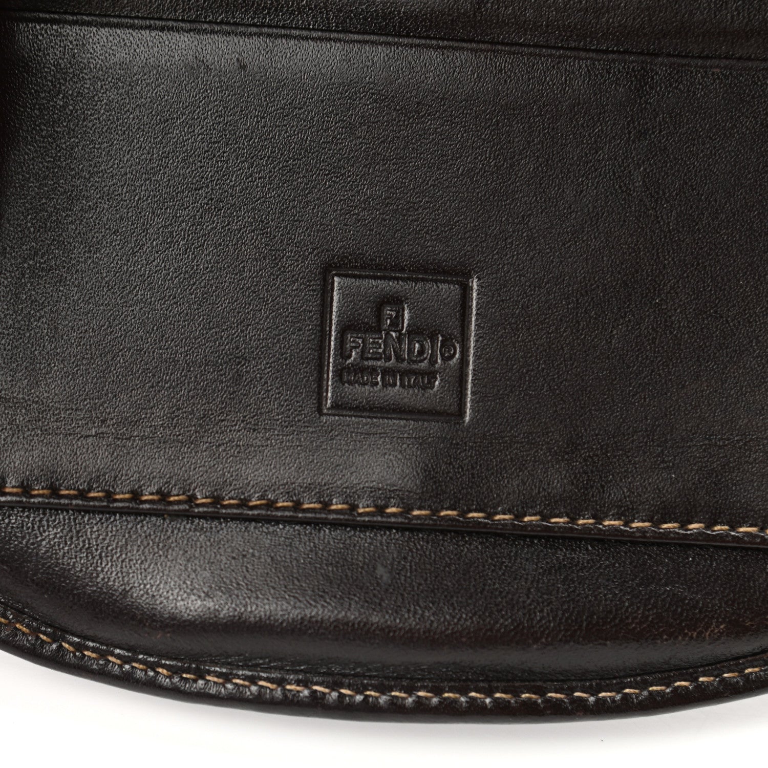 Fendi Zucca Compact Round Wallet Tobacco 6 of 7