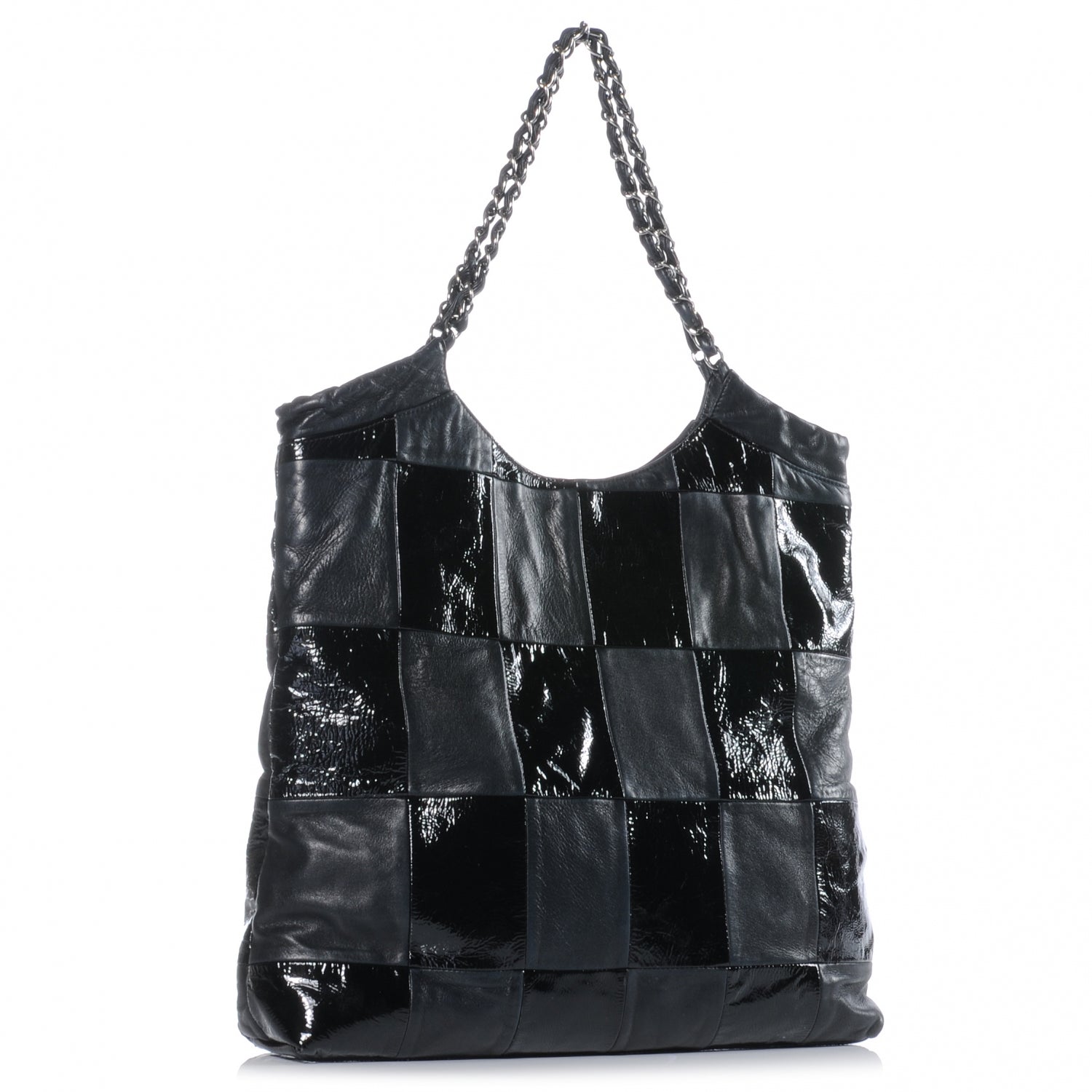 Chanel Patent Patchwork Brooklyn Tote Black 3 of 7