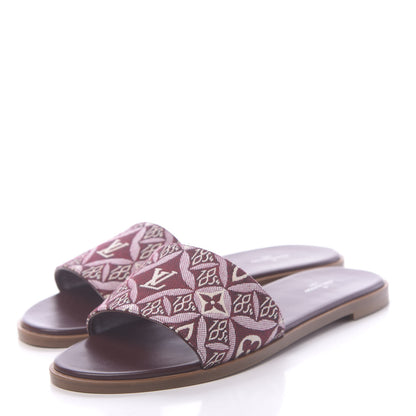 Louis Vuitton Jacquard Since 1854 Lock It Flat Mule 41 Bordeaux 3 of 10