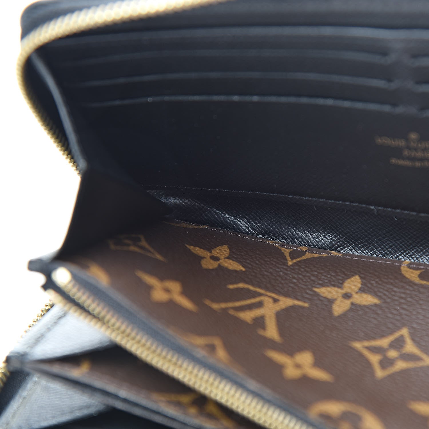 Louis Vuitton Monogram Zippy Retiro Wallet Black 9 of 12