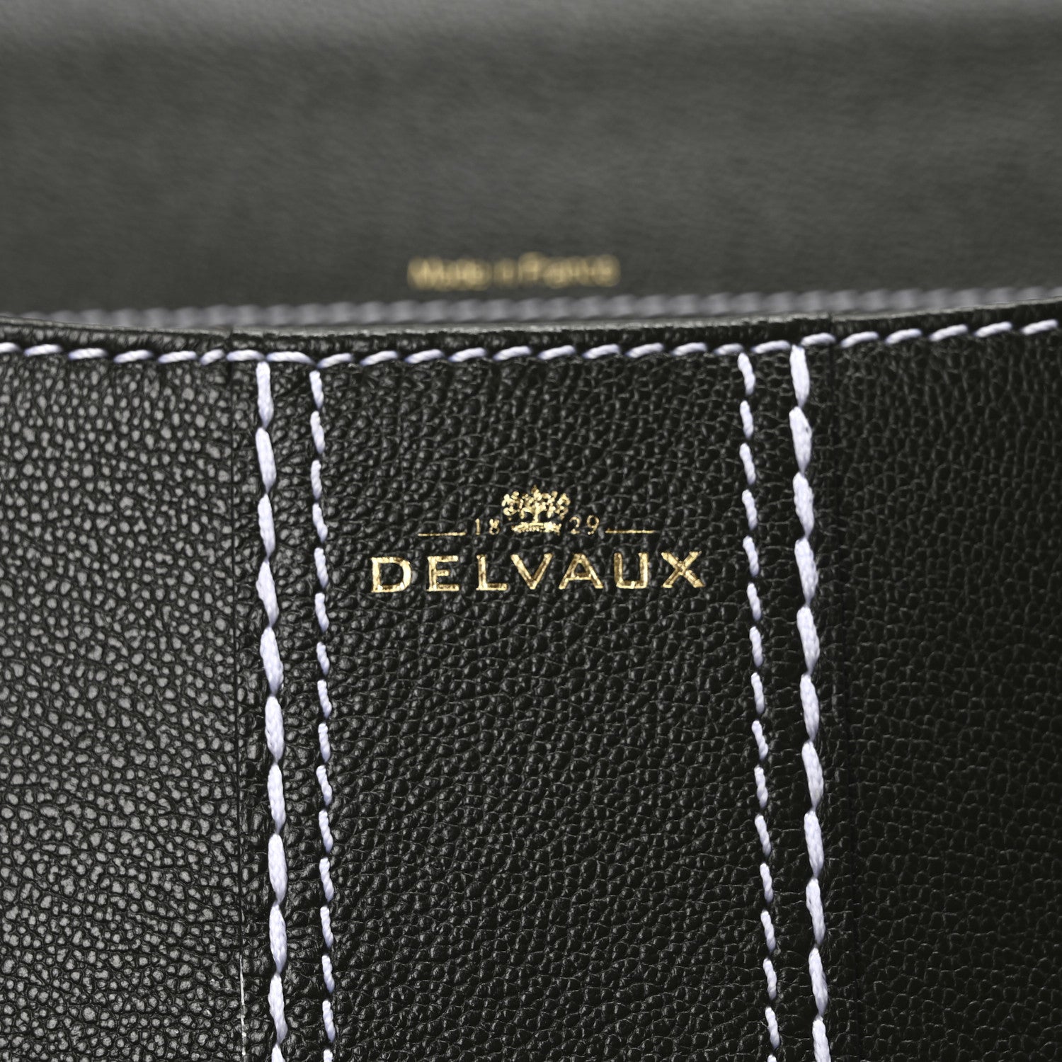 Delvaux Grained Calfskin Rodeo Surpique MM Brillant Satchel British Green 6 of 10