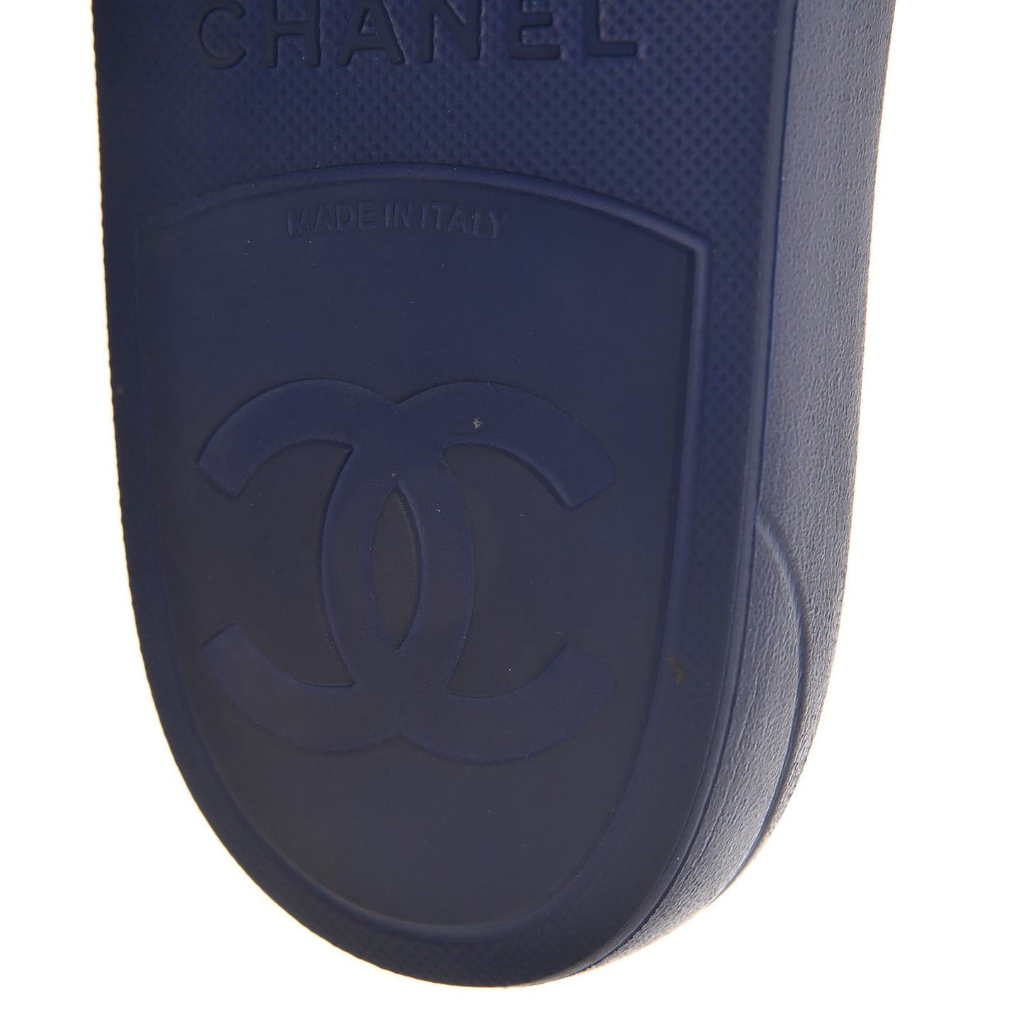 Rubber CC Flat Slide Sandals 40.5 Blue