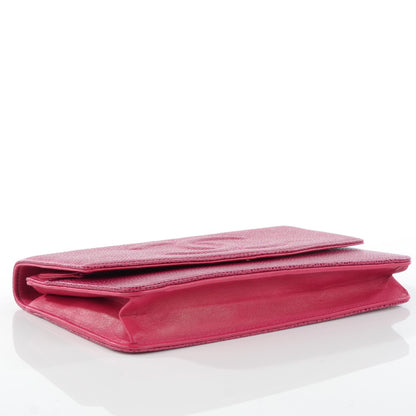 Chanel Caviar Timeless CC Wallet on Chain WOC Dark Fuchsia 5 of 18