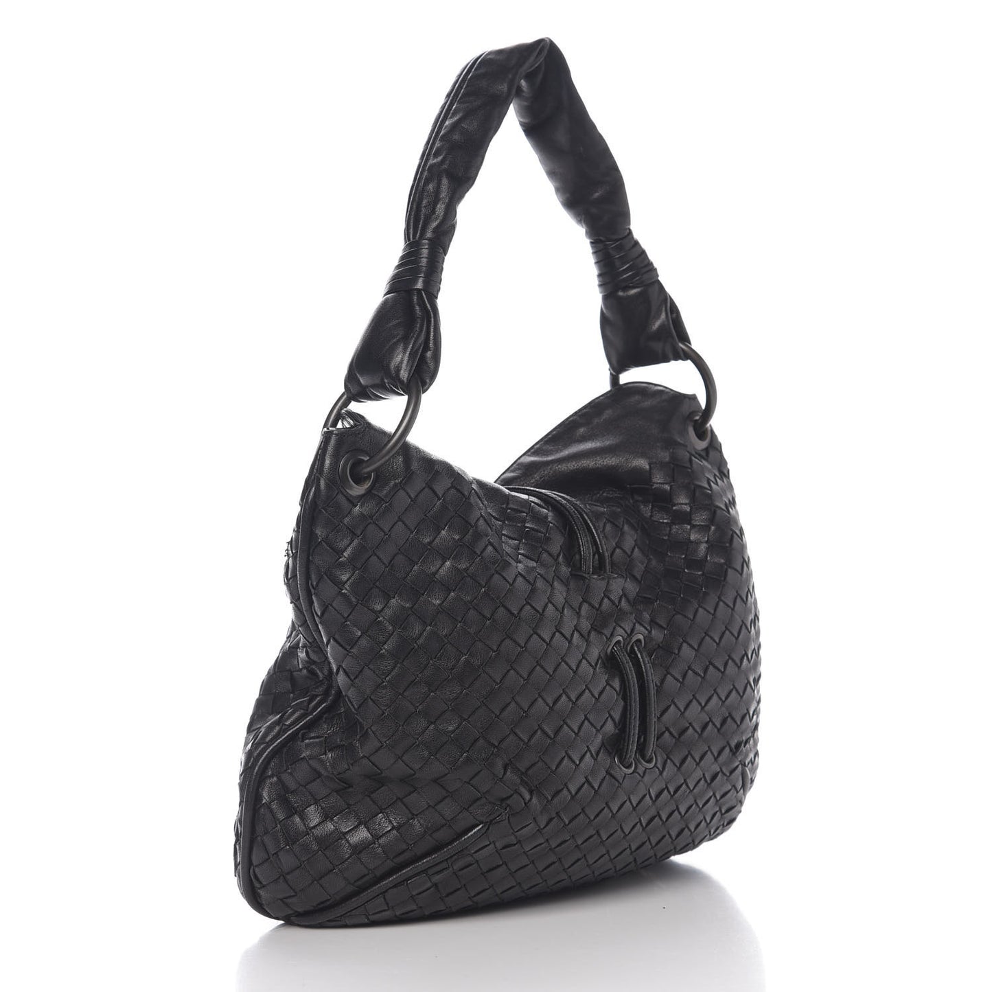 Nappa Intrecciato Hobo Black