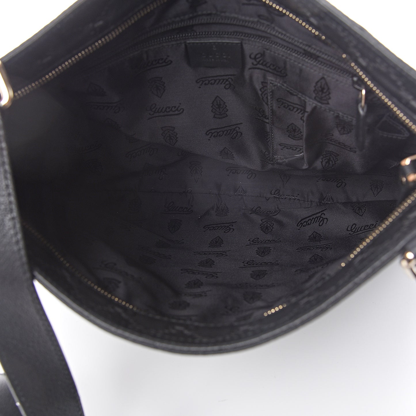 Guccissima Medium Flat Messenger Bag Black