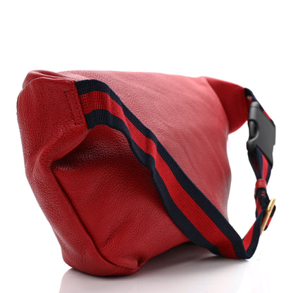 Gucci Grained Calfskin Logo Belt Bag Hibiscus Red 3 of 9