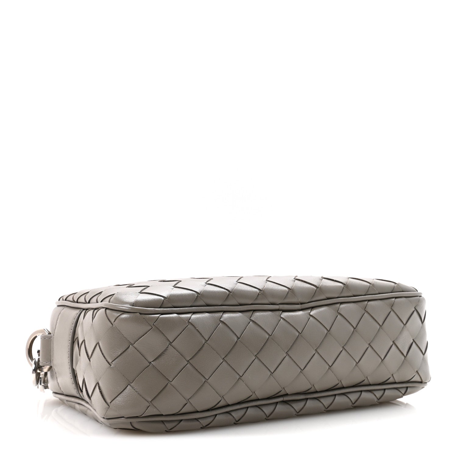 Bottega Veneta Calfskin Intrecciato Camera Bag  Drizzle Silver 4 of 10