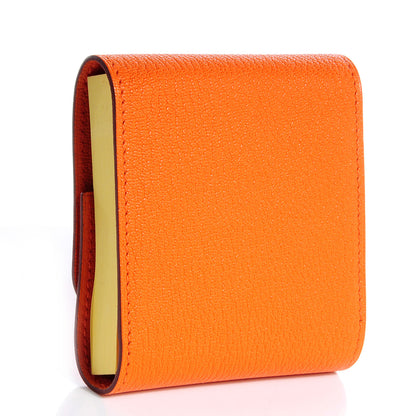 Hermes Chevre Post It Notepad Holder GM w Refill Orange 3 of 8