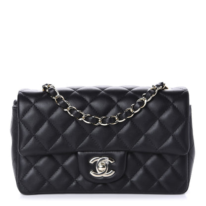 Chanel Lambskin Quilted Mini Rectangular Flap Black 1 of 11