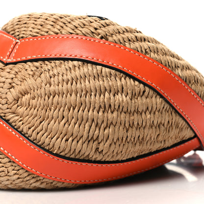 Chloe X MIFUKO Raffia Calfskin Basket Shoulder Bag Orange Fizz 9 of 9