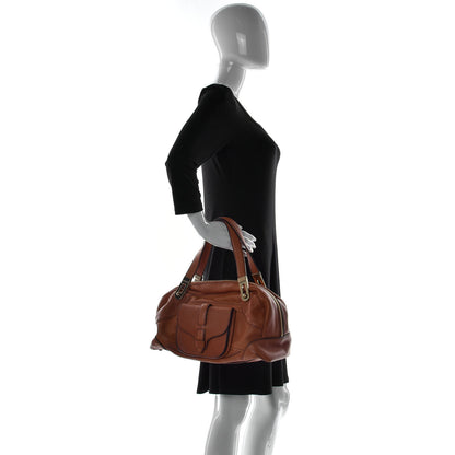 Chloe Calfskin Mary Satchel Brown 2 of 17