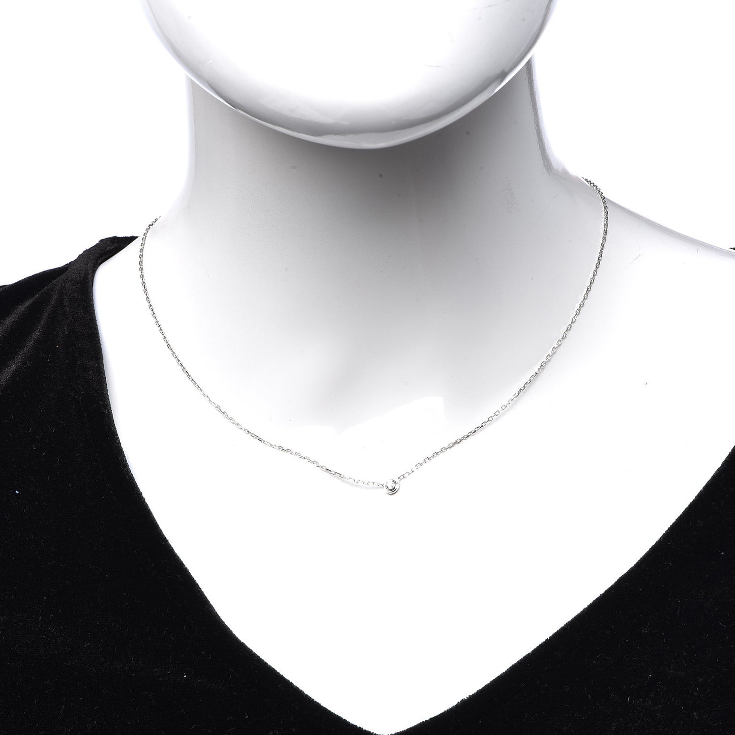 18K White Gold Diamond SM D'Amour Pendant Necklace